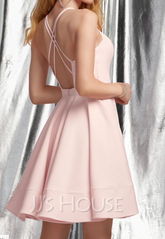 Style 236550 JJ'S House Size 14 Light Pink A-line Dress on Queenly