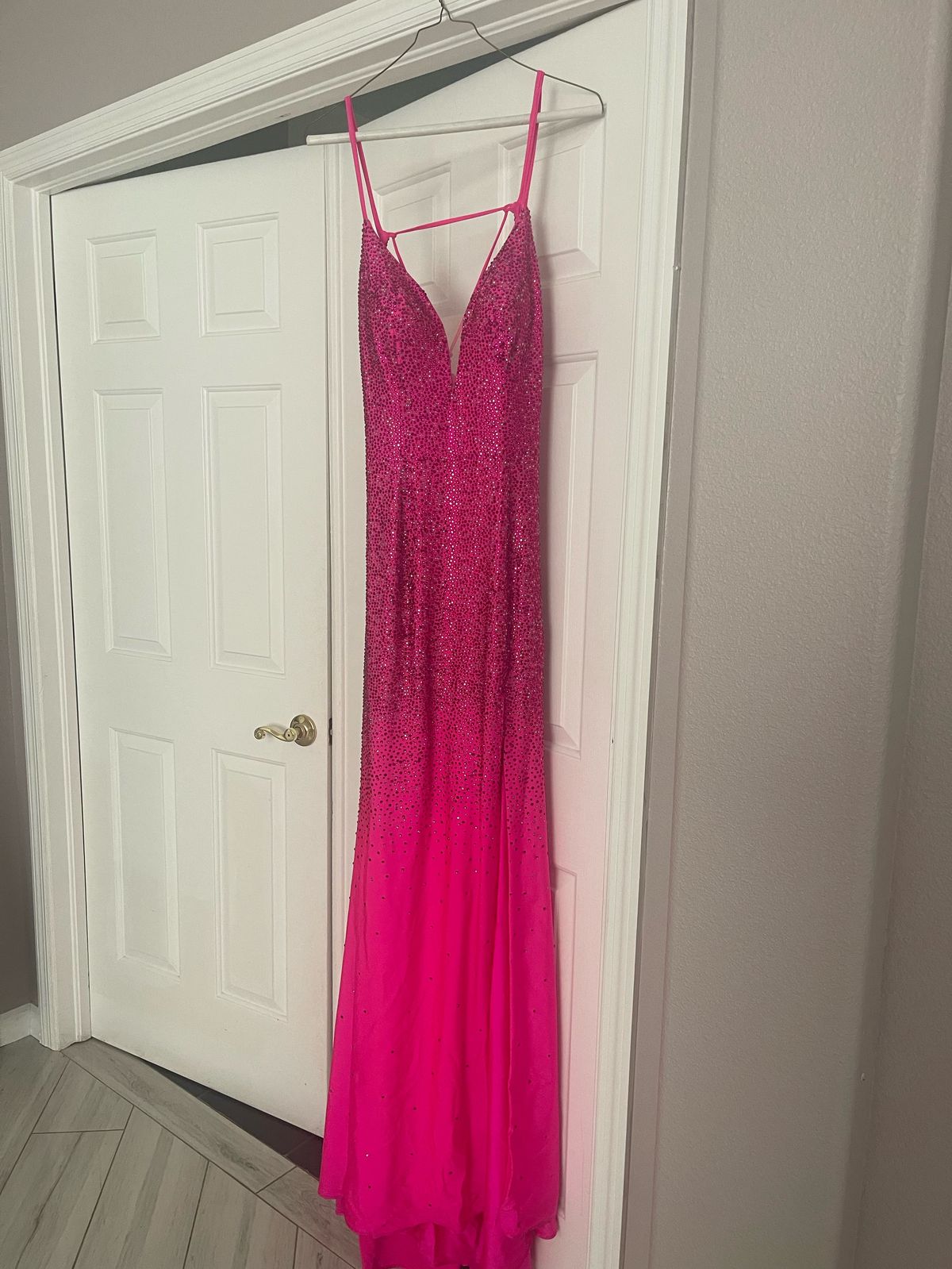 Size 10 Prom Pink Floor Length Maxi on Queenly
