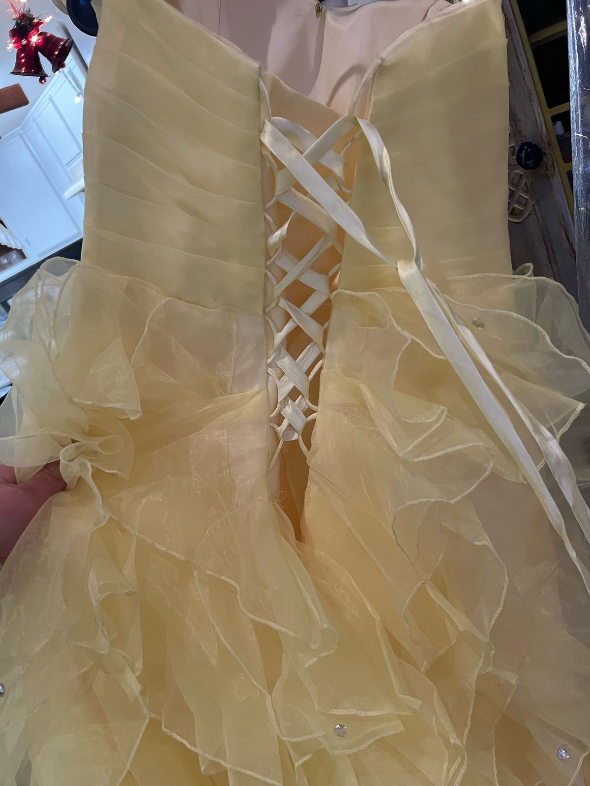 Grace karin Size 8 Prom Yellow Ball Gown on Queenly