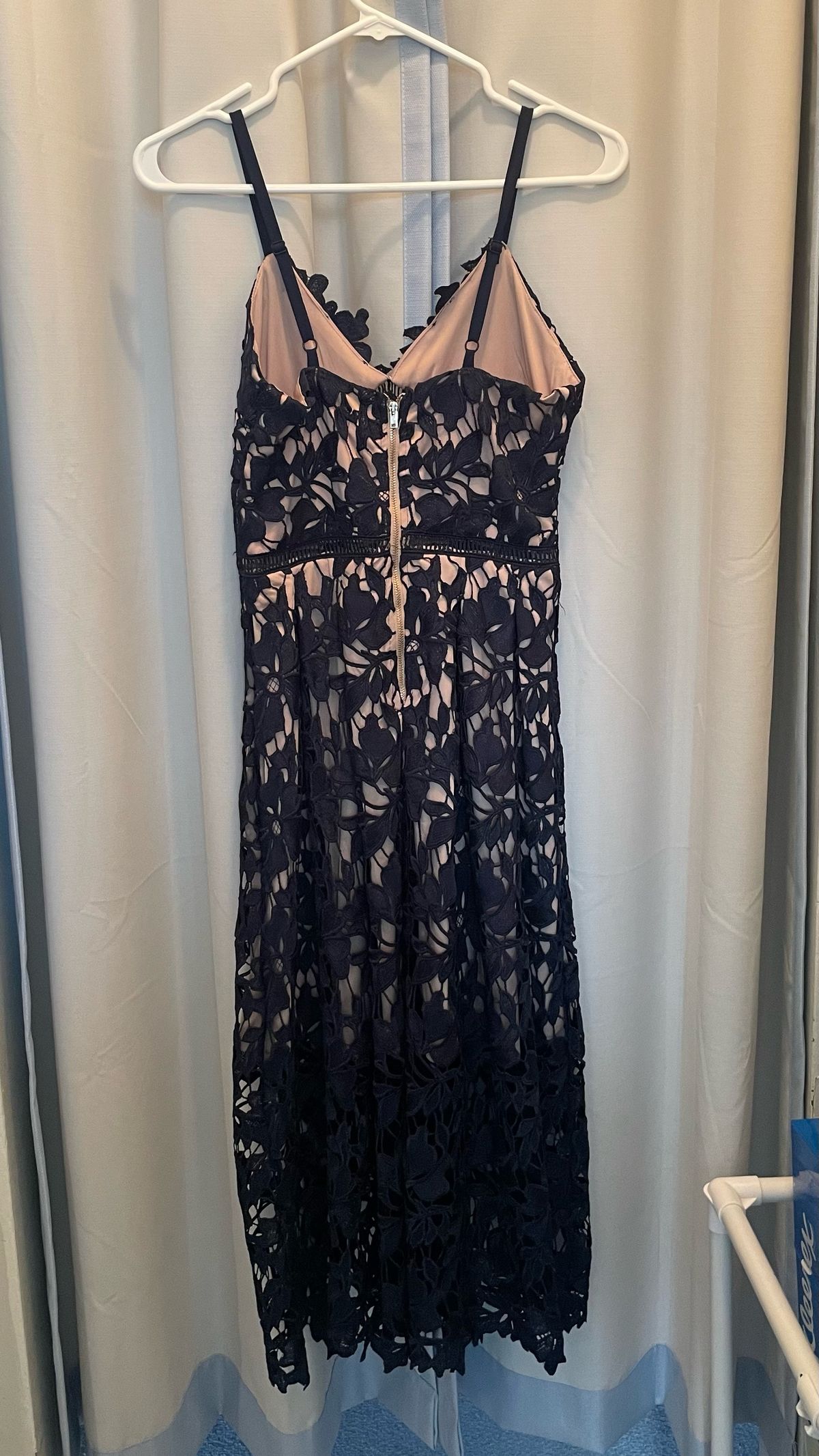 Size 4 Wedding Guest Blue A-line Dress on Queenly