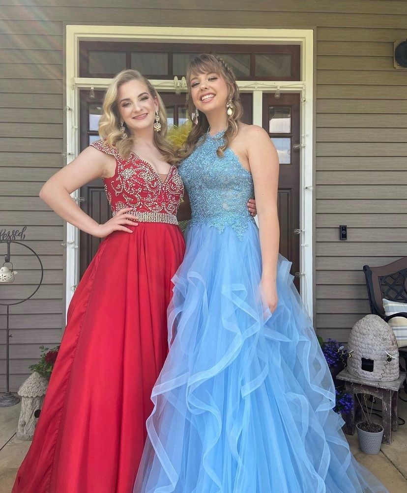 Sherri Hill Size 10 Prom Blue Ball Gown on Queenly