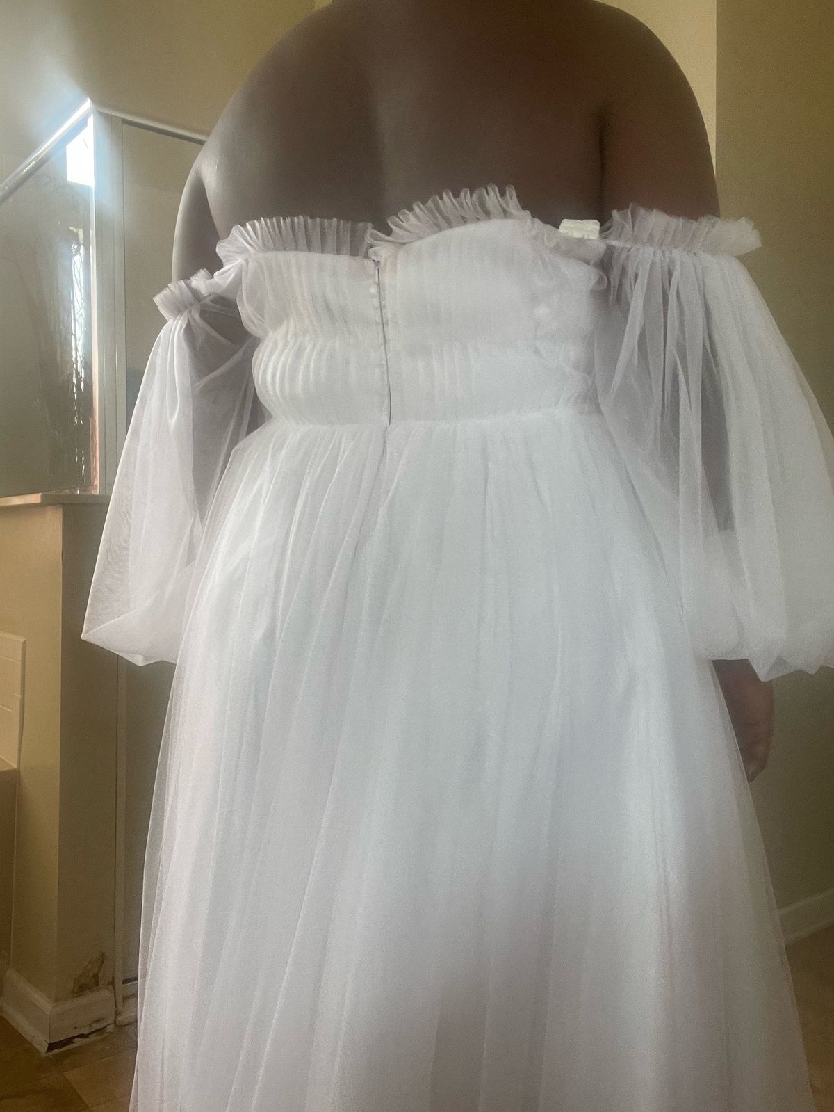 Plus Size 16 Wedding White Ball Gown on Queenly