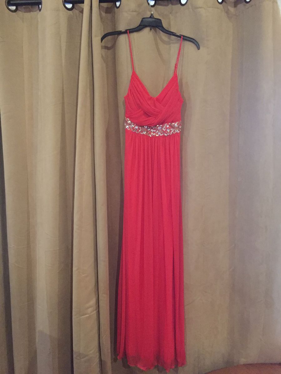 Size 0 Coral Floor Length Maxi on Queenly