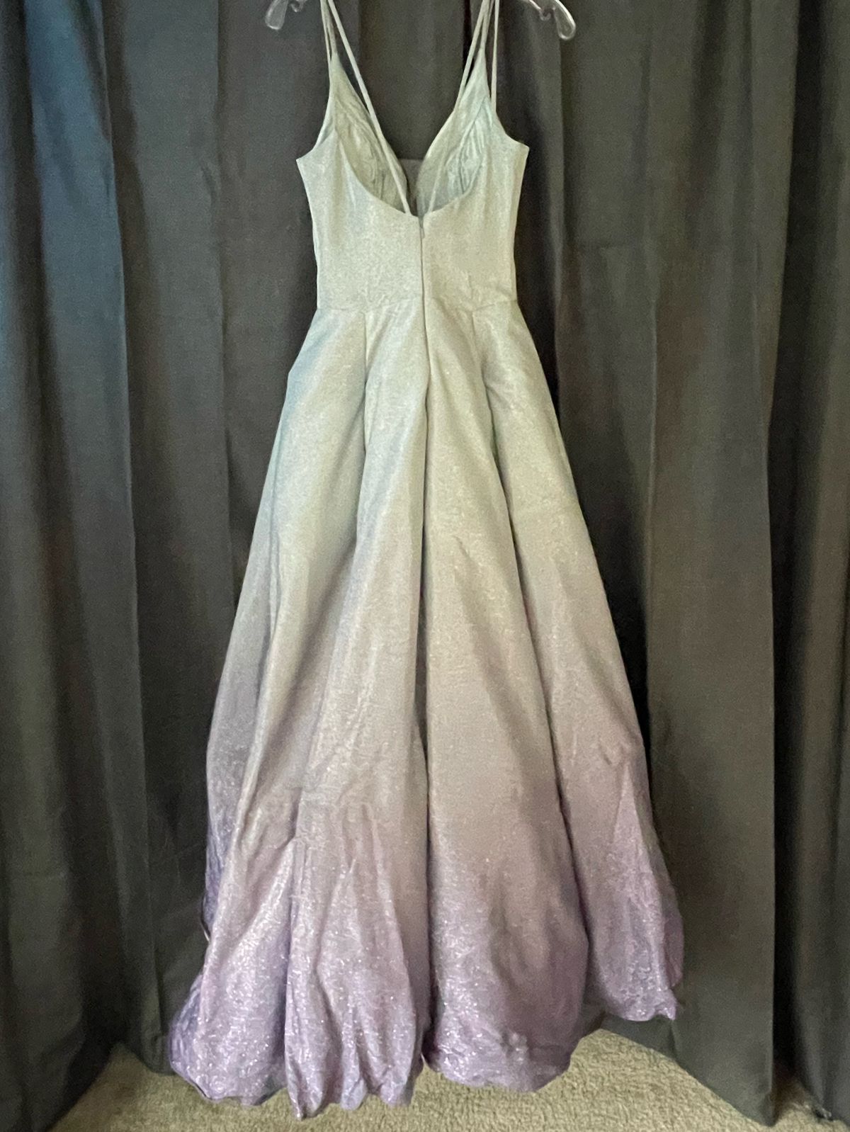 Colors Size 6 Prom Silver Ball Gown on Queenly