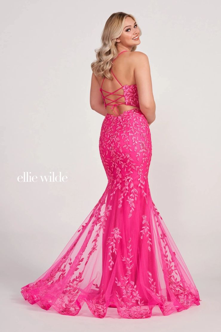 Style EW34090 Ellie Wilde By Mon Cheri Size 0 Pageant Pink Mermaid Dress on Queenly