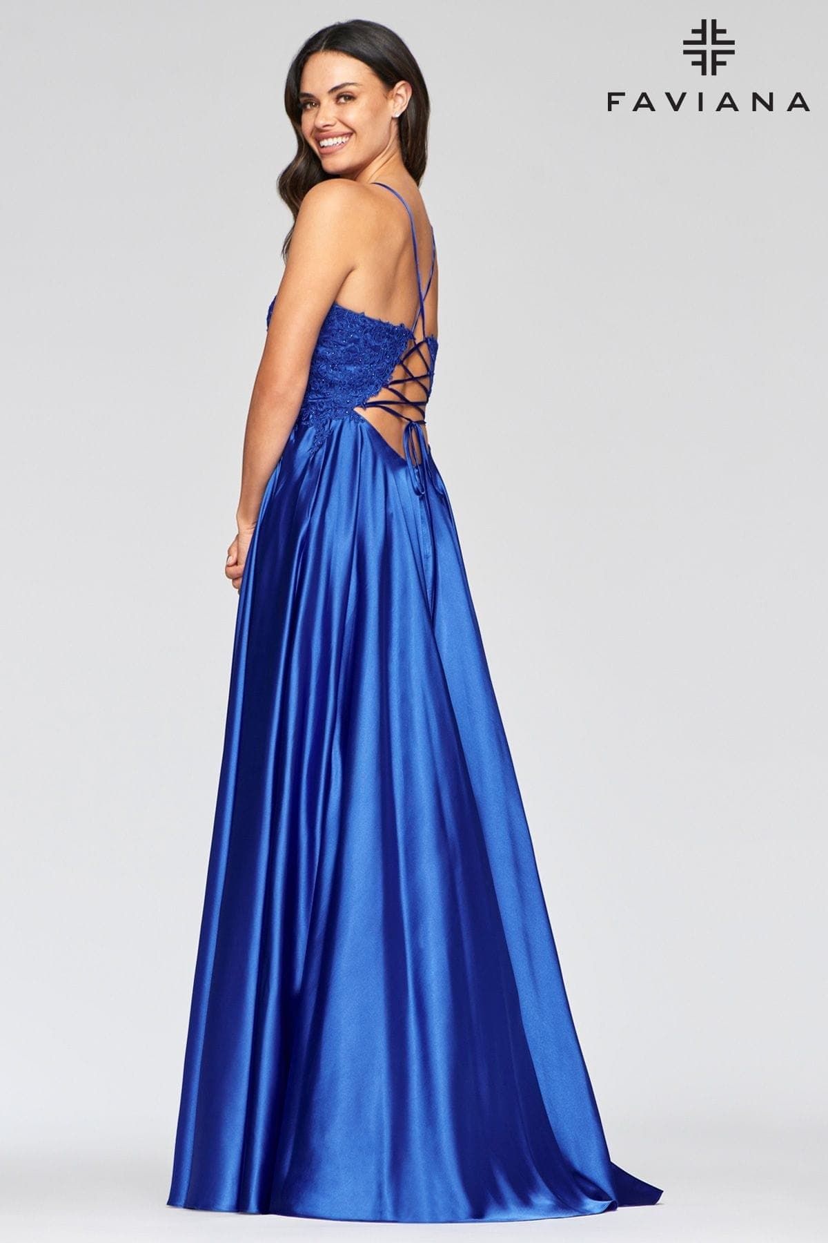 Style S10400 Faviana Size 0 Royal Blue A-line Dress on Queenly