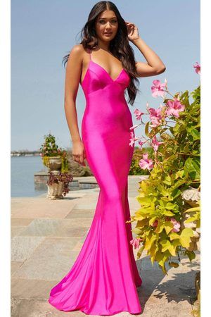 Style S10826 Faviana Size 0 Lace Hot Pink Side Slit Dress on Queenly