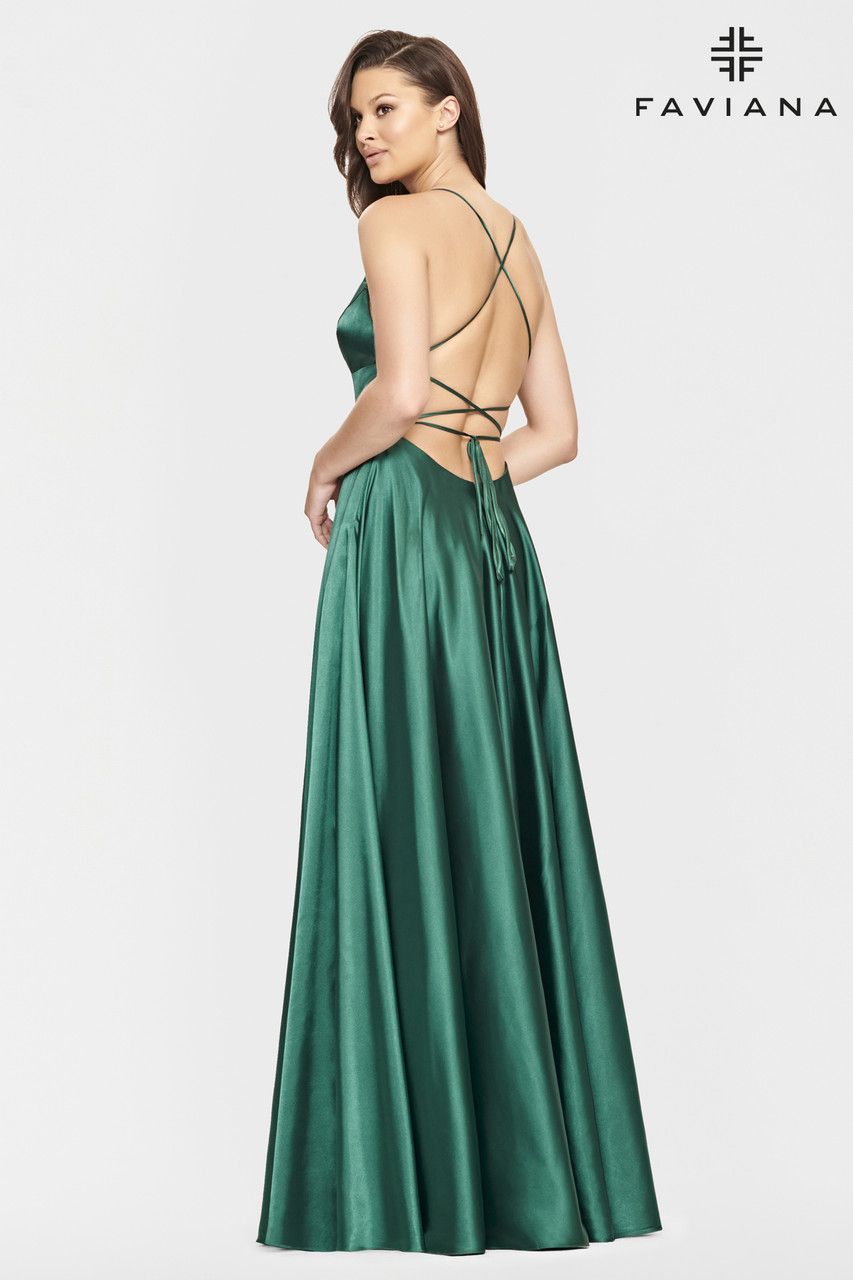 Style S10828 Faviana Size 6 Green A-line Dress on Queenly