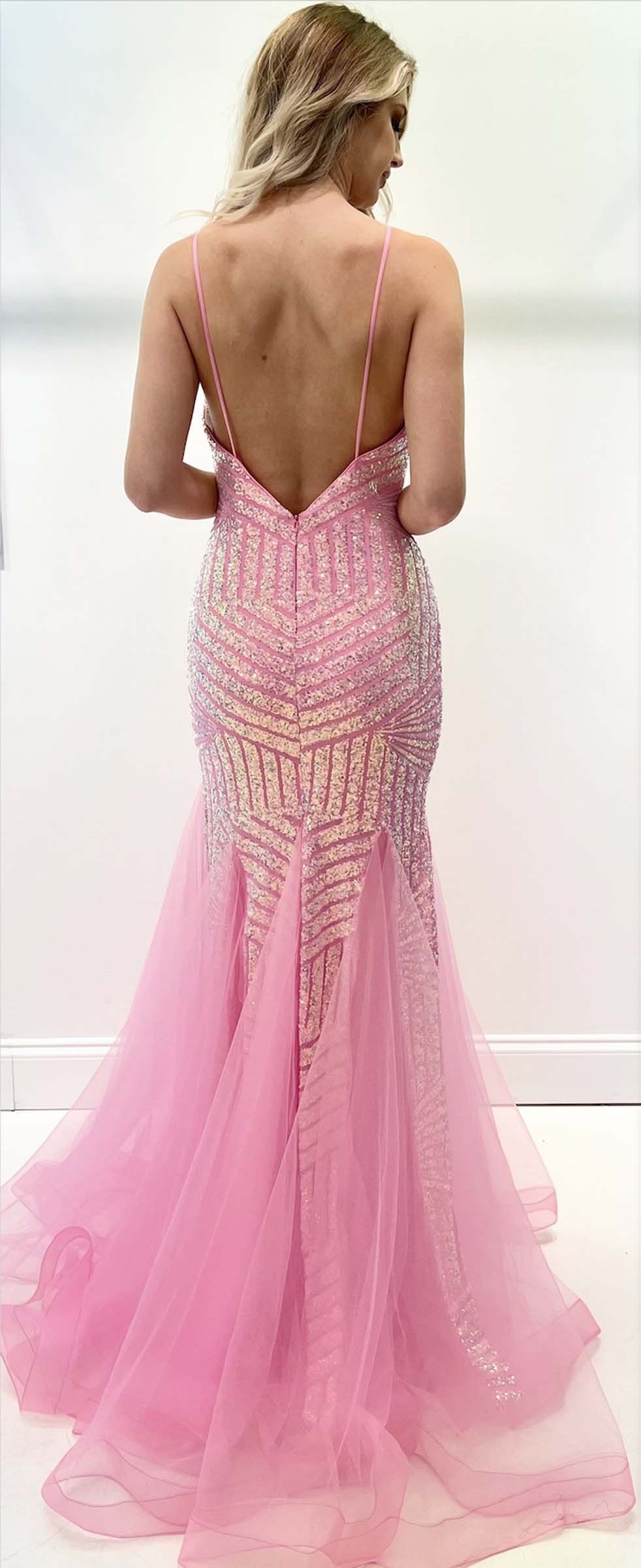 Style 7411 Jasz Couture Size 4 Pageant Pink Mermaid Dress on Queenly