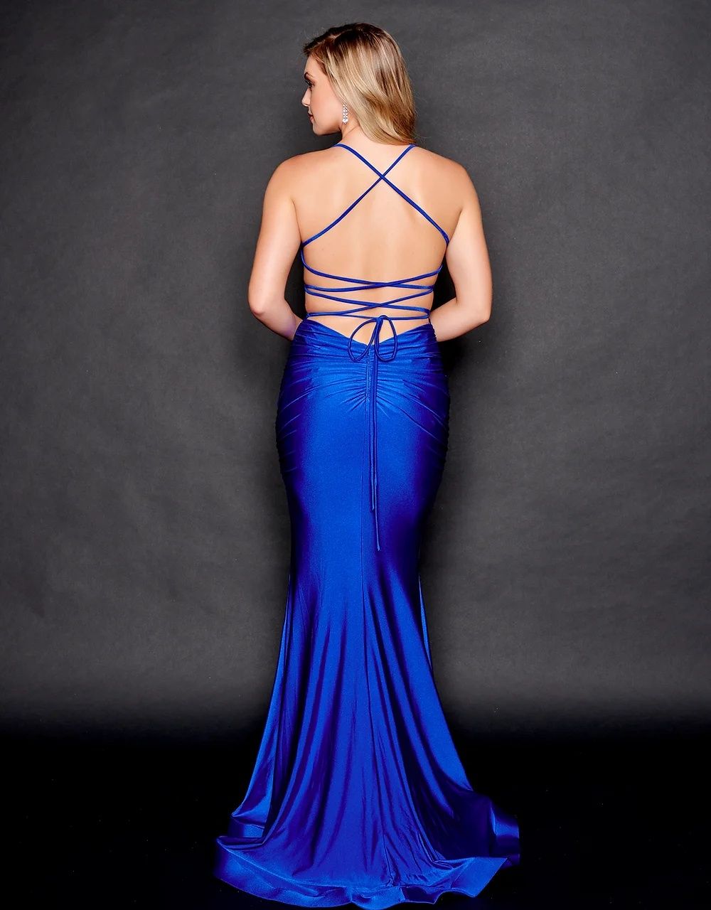 Style 8207 Nina Canacci Size 0 Pageant Royal Blue Mermaid Dress on Queenly