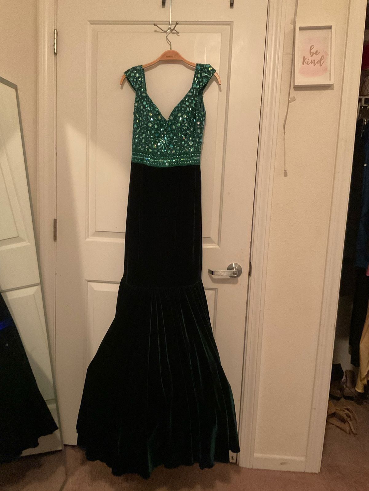 Johnathan Kayne Size 8 Pageant Green Mermaid Dress on Queenly