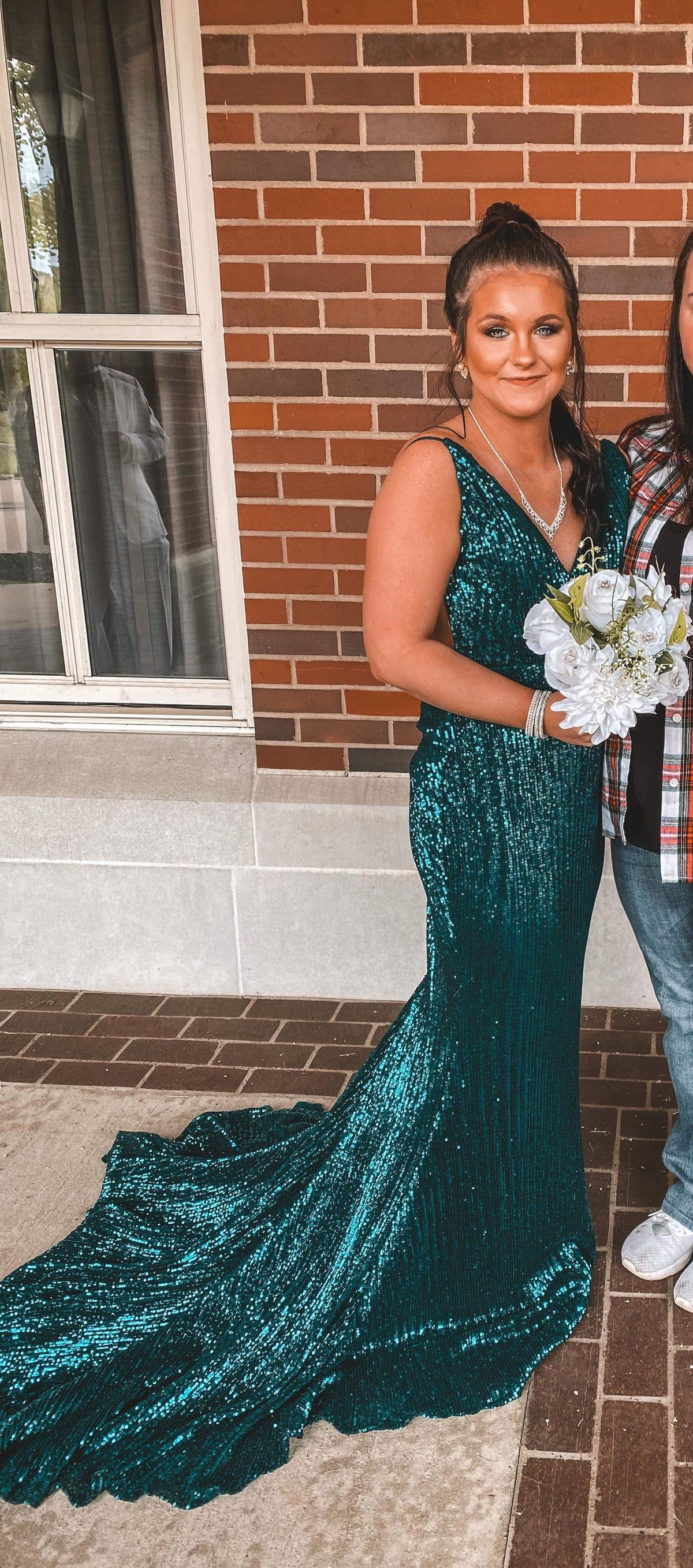 Portia and Scarlett Size 6 Prom Green Mermaid Dress on Queenly