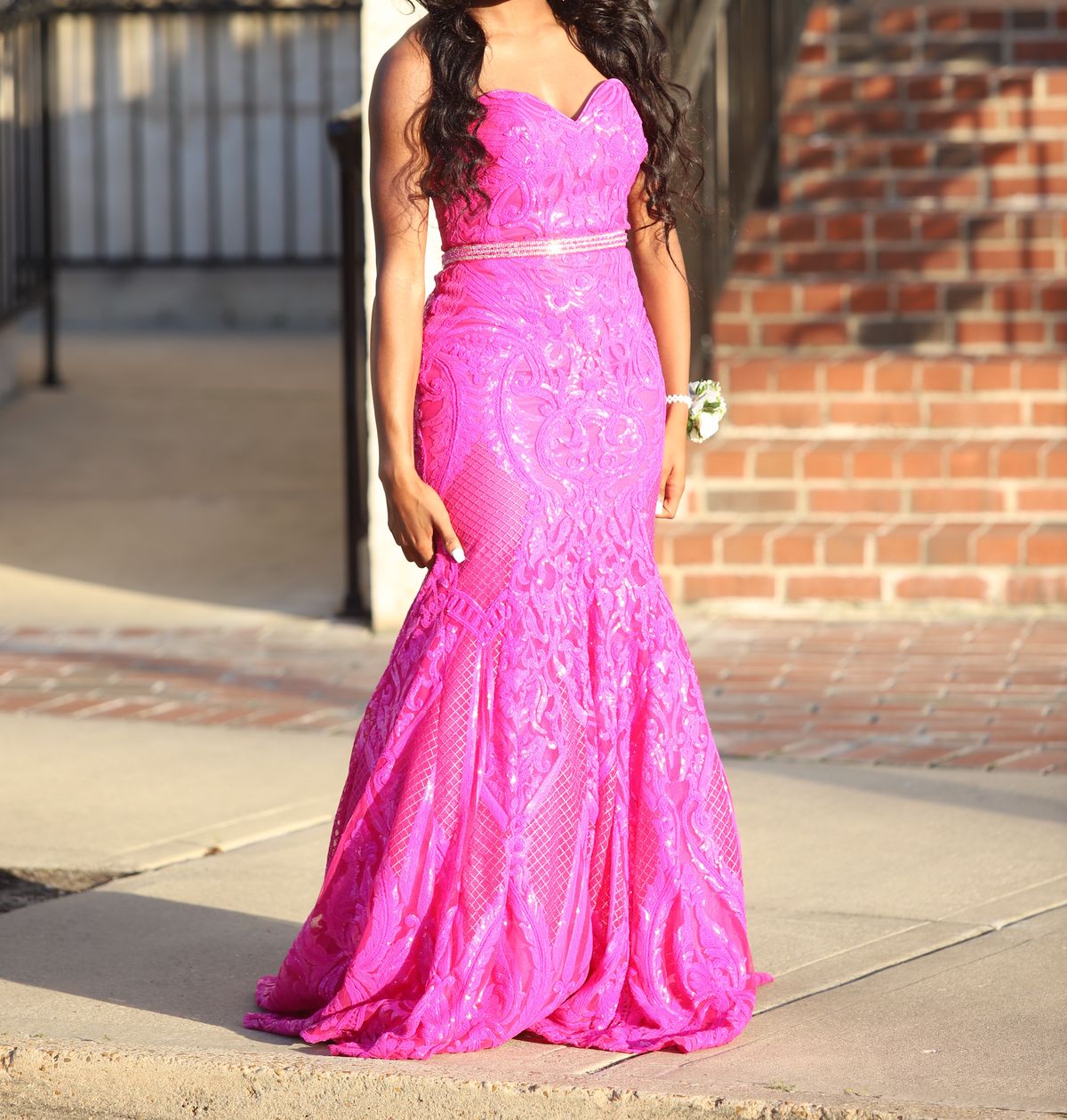 Size 0 Prom Pink Mermaid Dress on Queenly