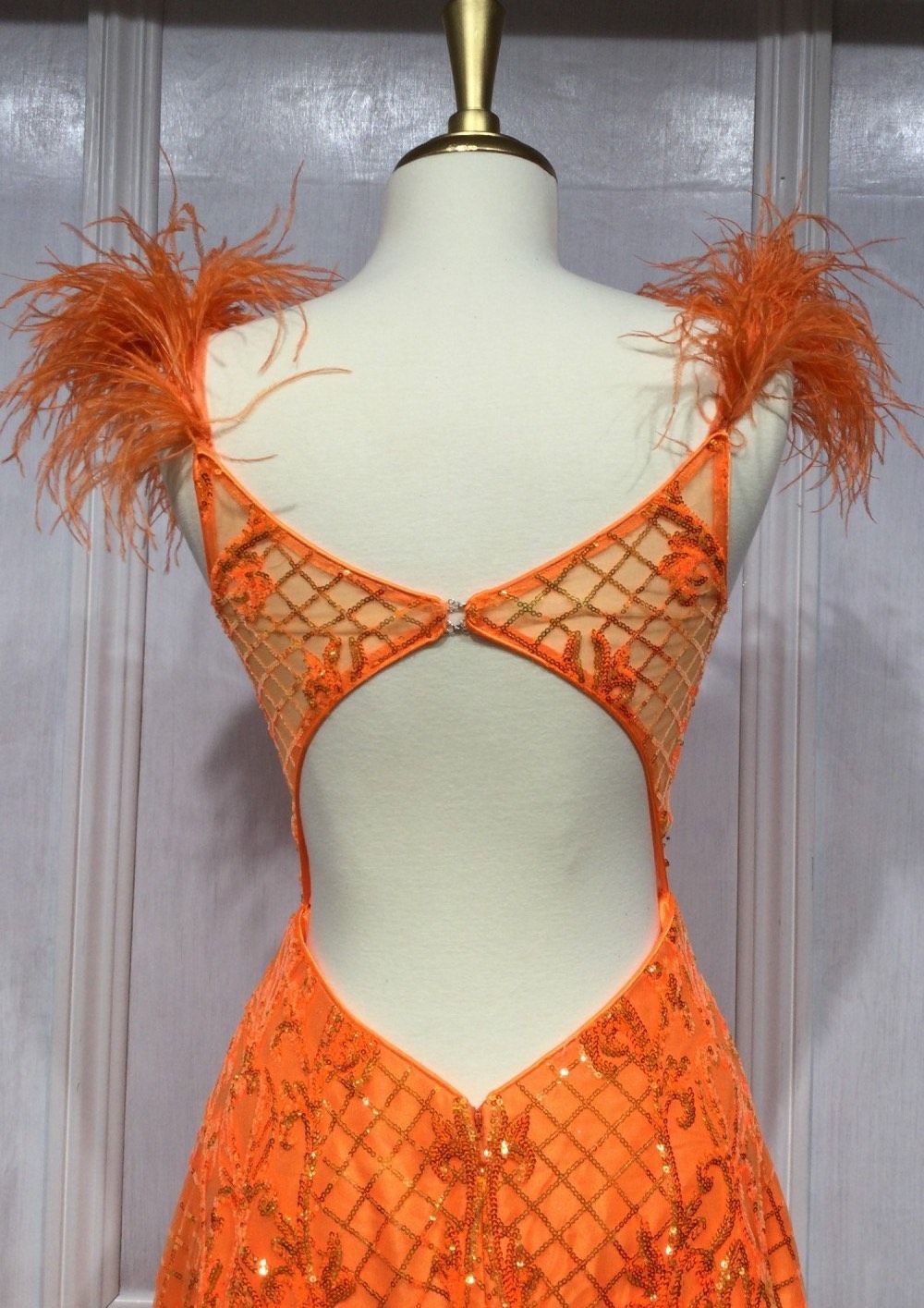 Size 4 Orange A-line Dress on Queenly
