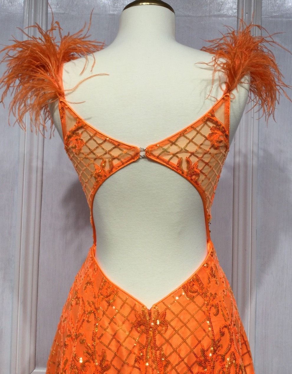 Size 4 Orange A-line Dress on Queenly