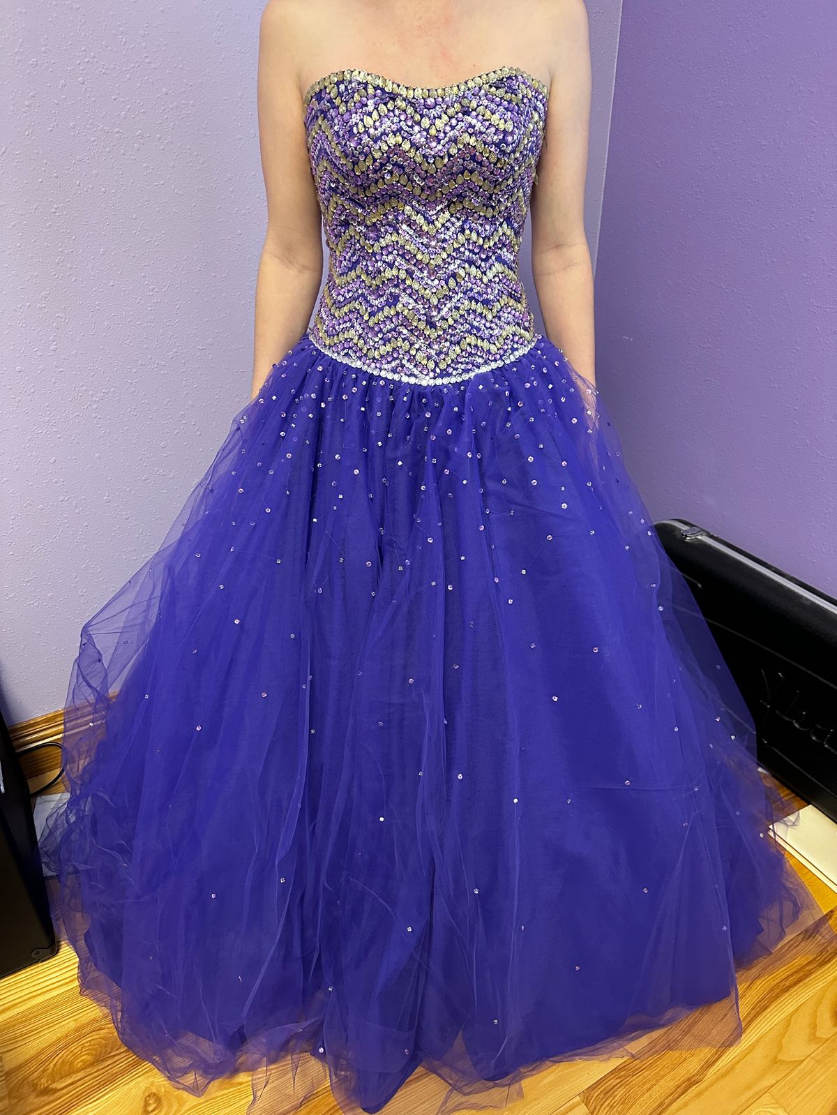 MoriLee Size 2 Prom Purple Ball Gown on Queenly