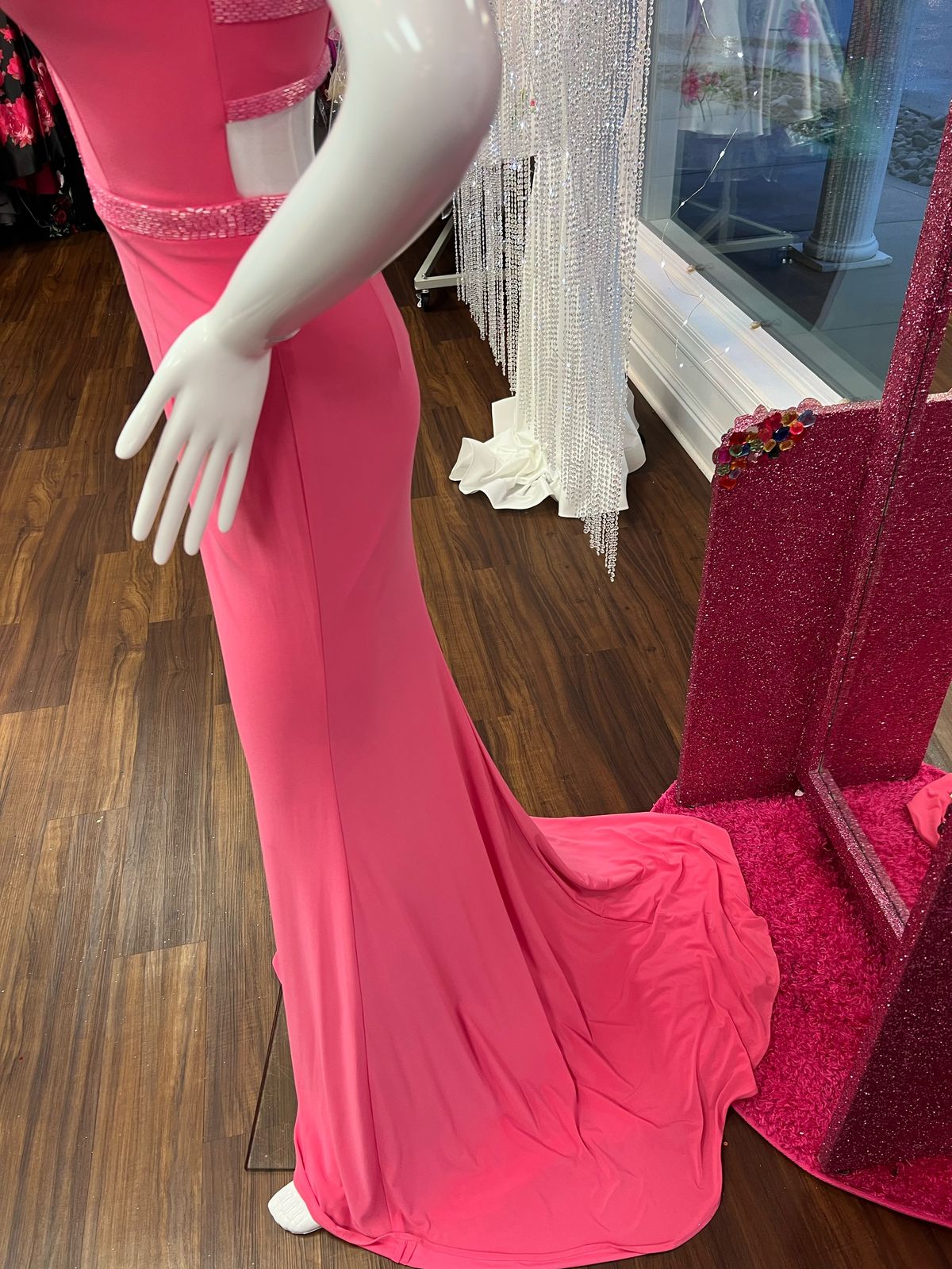 Sherri Hill Size 4 Prom Hot Pink Floor Length Maxi on Queenly