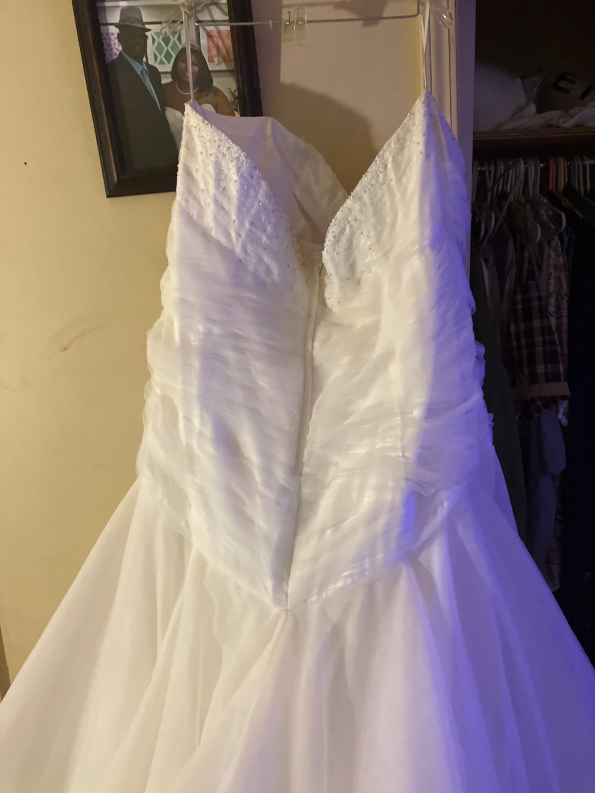 Plus Size 24 Wedding White Dress With Train on Queenly