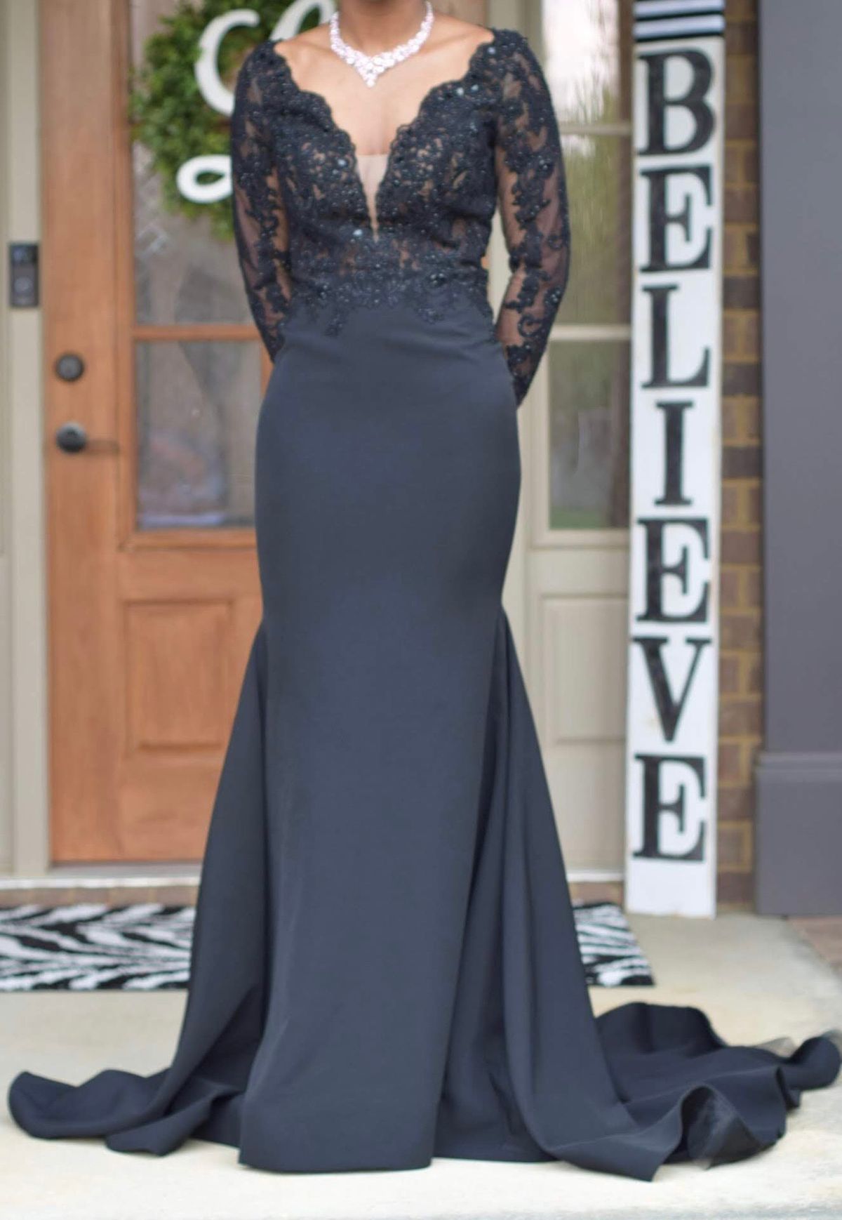 MoriLee Size 2 Prom Black Mermaid Dress on Queenly