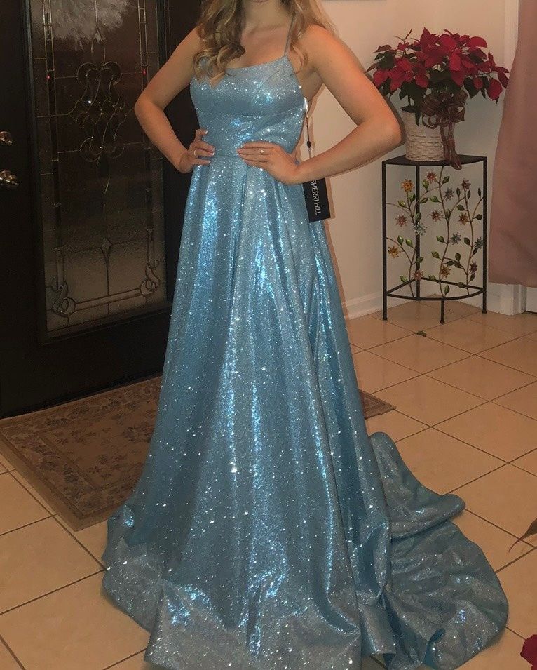Sherri Hill Size 2 Prom Light Blue Ball Gown on Queenly