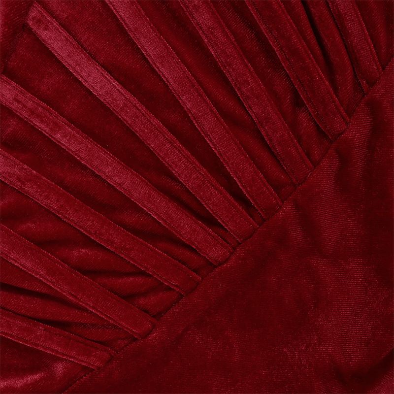 Unbranded  Size 6 One Shoulder Velvet Red Side Slit Dress on Queenly