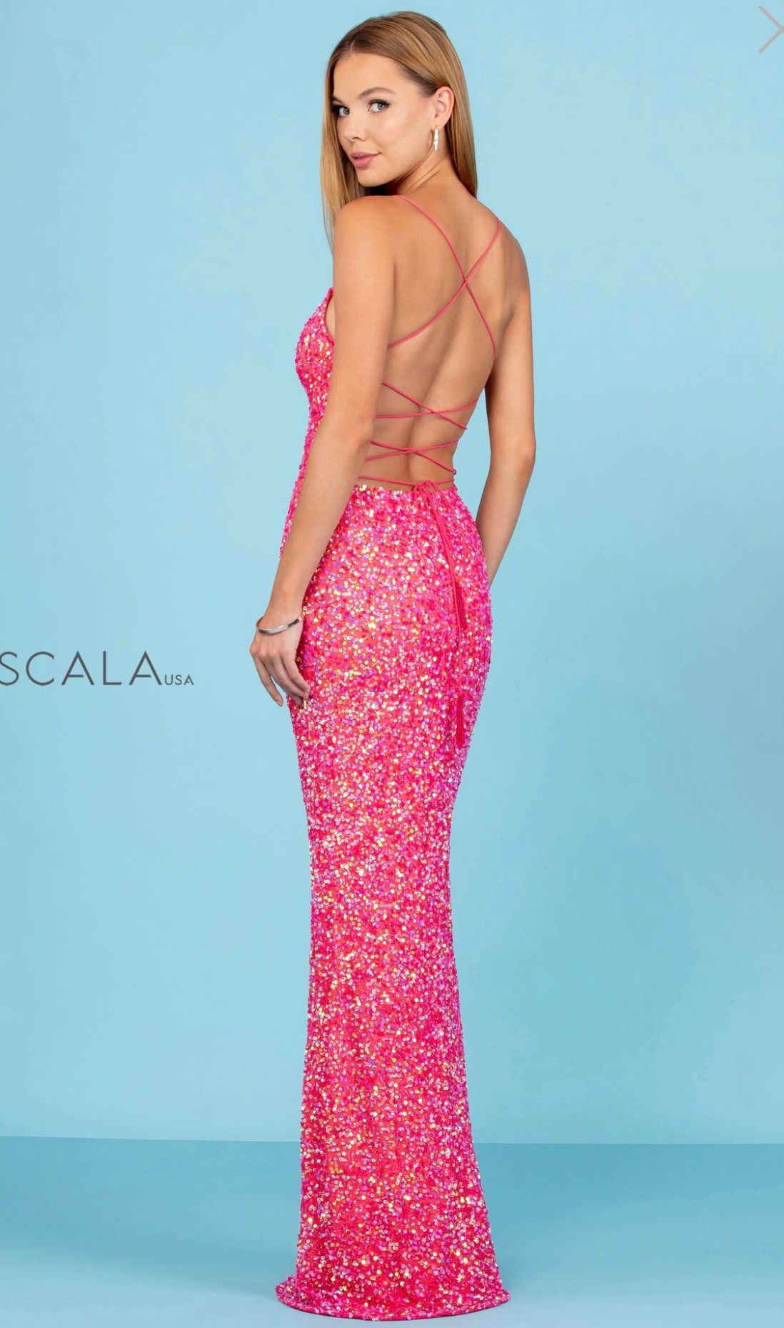 Scala Size 8 Prom Pink Side Slit Dress on Queenly