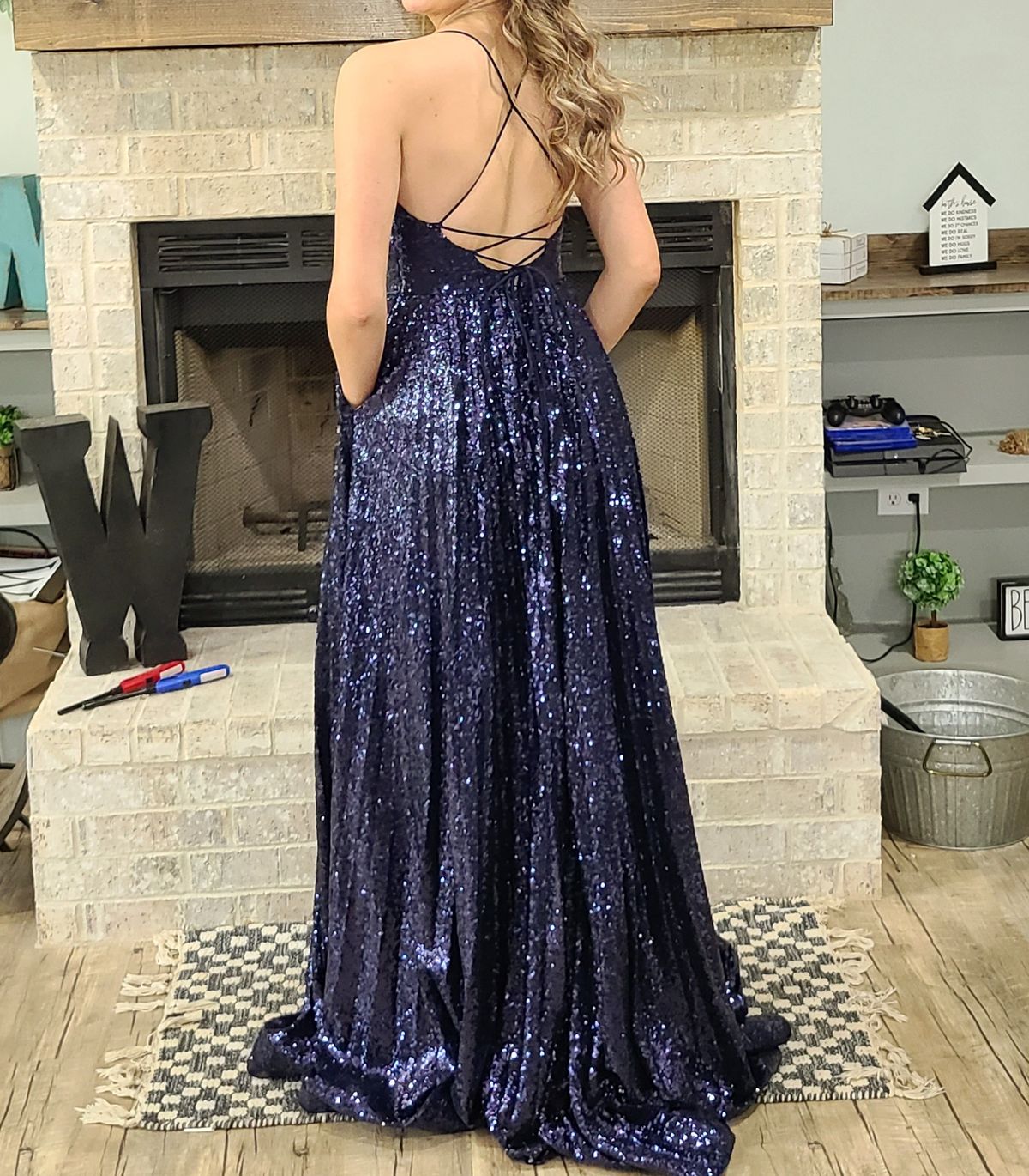 MoriLee Size 2 Prom Navy Blue Ball Gown on Queenly