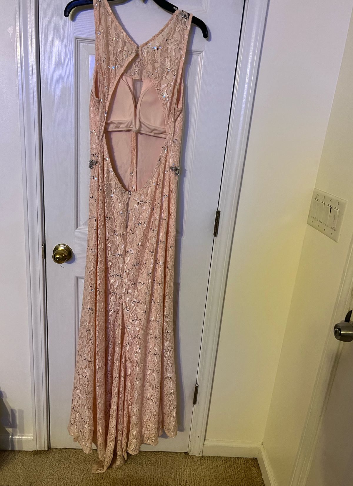 Size 12 Prom Pink Mermaid Dress on Queenly