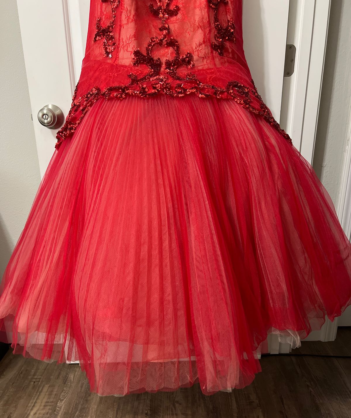 Sherri Hill Plus Size 16 Prom Strapless Red Mermaid Dress on Queenly