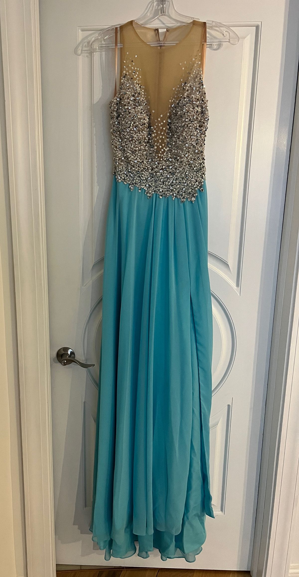Terani Couture Size 2 Prom Blue Floor Length Maxi on Queenly