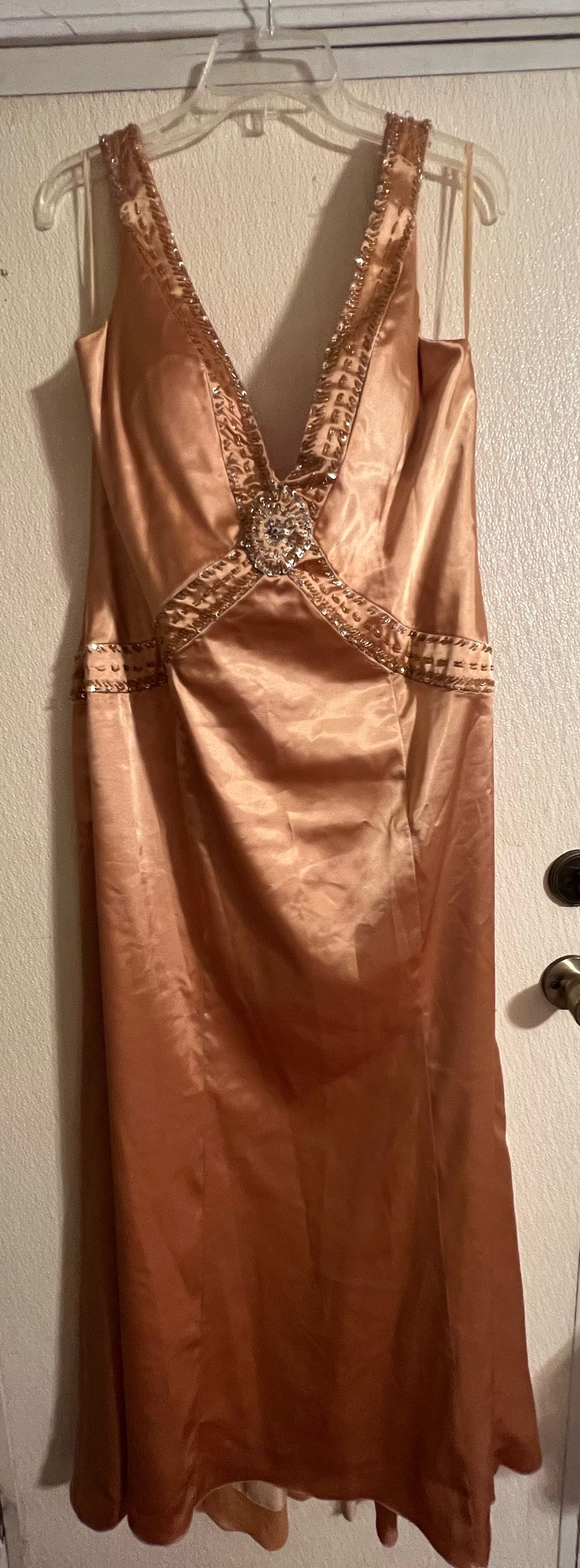 Princess Collection Plus Size 18 Prom Gold Floor Length Maxi on Queenly