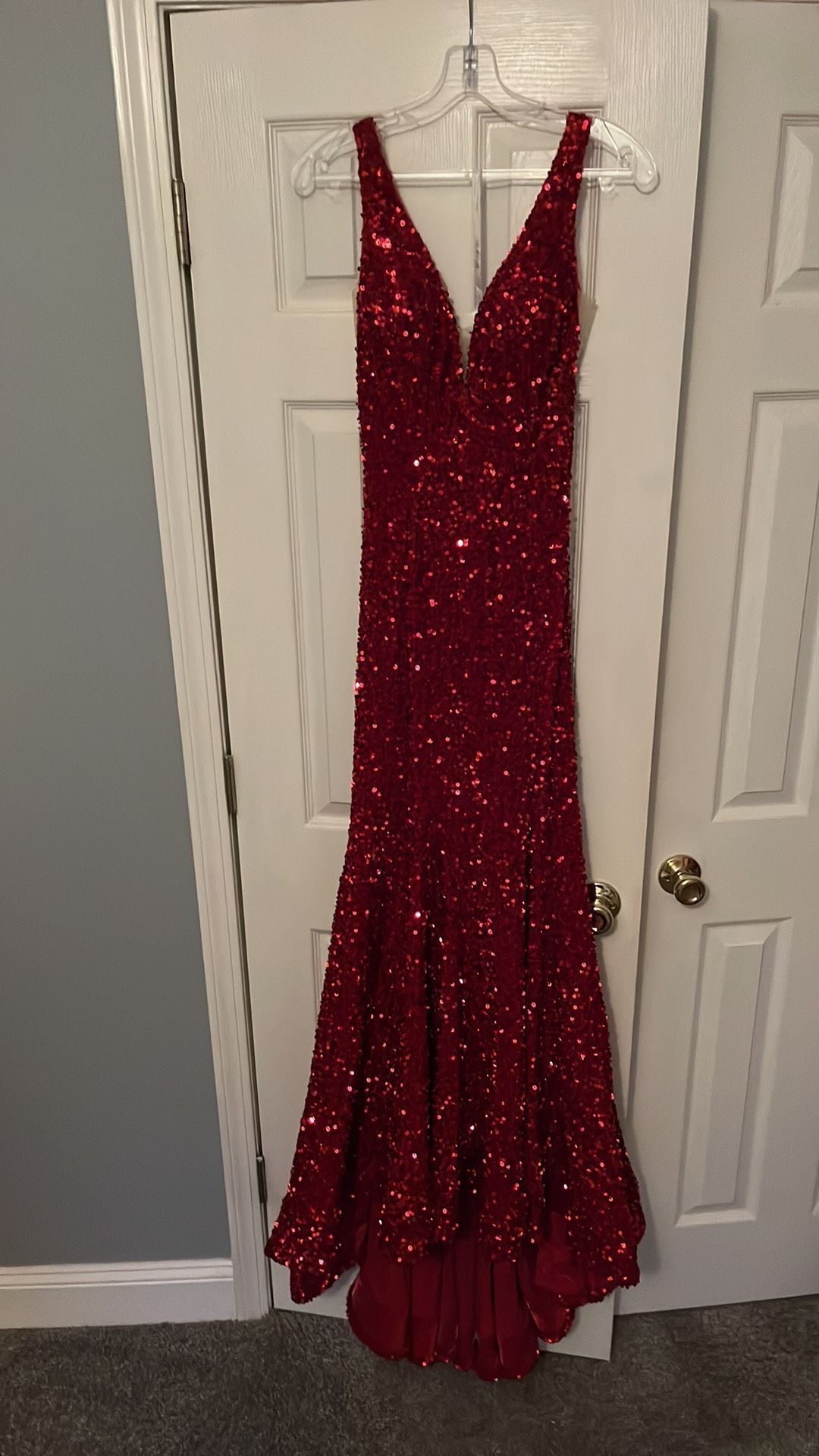 Sherri Hill Size 2 Prom Red Floor Length Maxi on Queenly