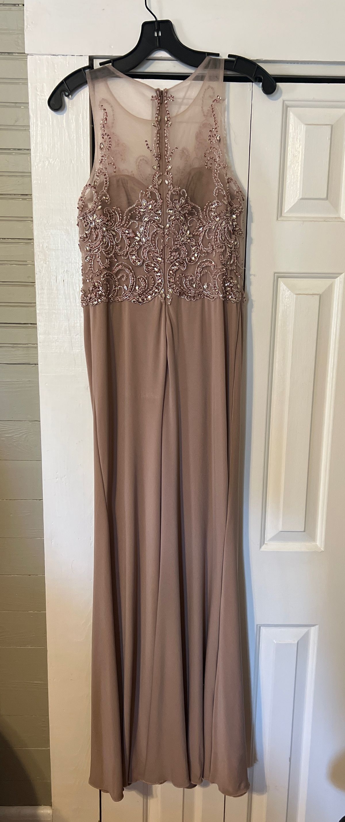 cameron blake Size 6 Nude Floor Length Maxi on Queenly