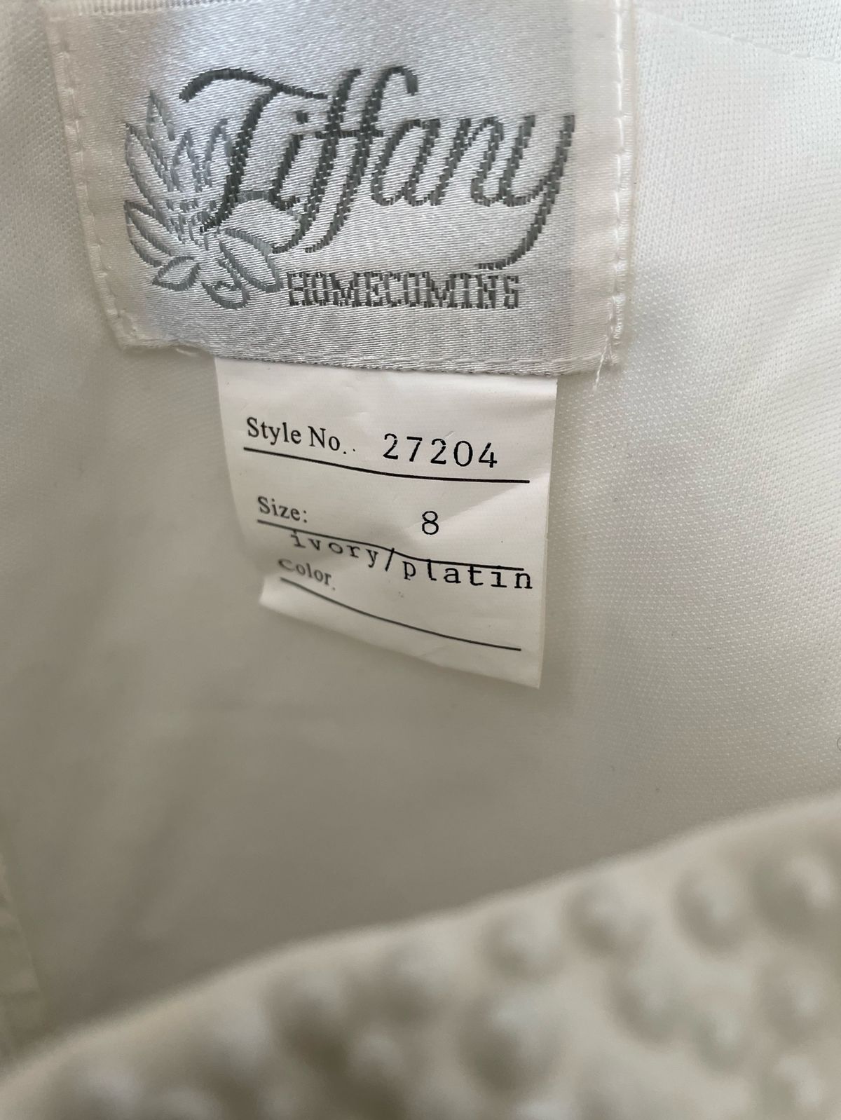 Tiffany Designs Size 8 Prom White Cocktail Dress on Queenly