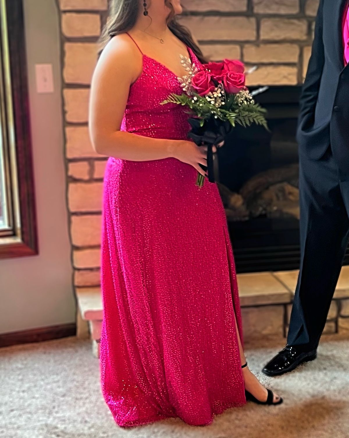 Size 8 Prom Pink Floor Length Maxi on Queenly