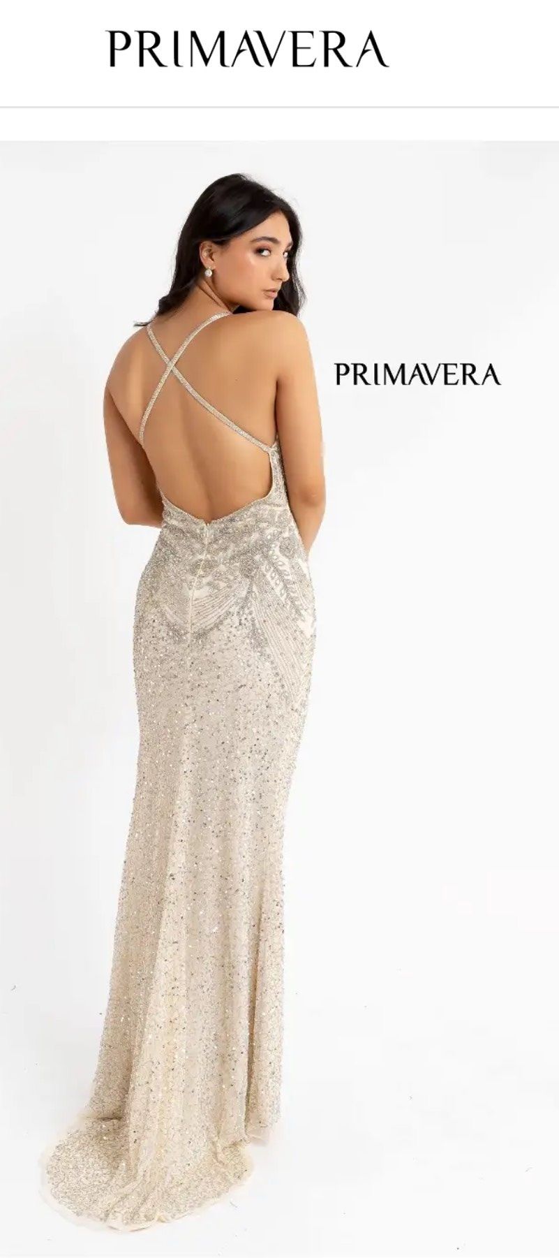 Primavera Size 00 Prom Nude Side Slit Dress on Queenly