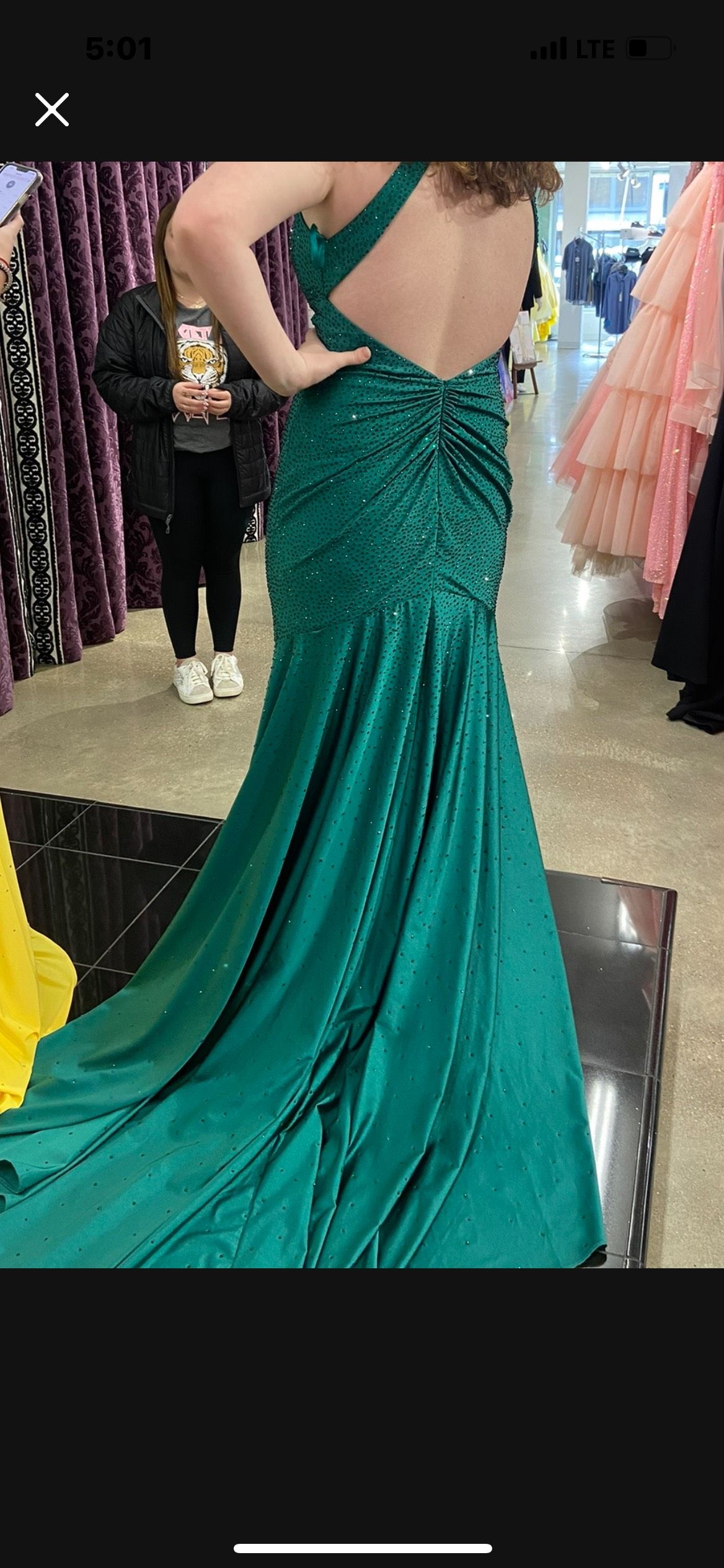 Colors Size 8 Prom Green Mermaid Dress on Queenly