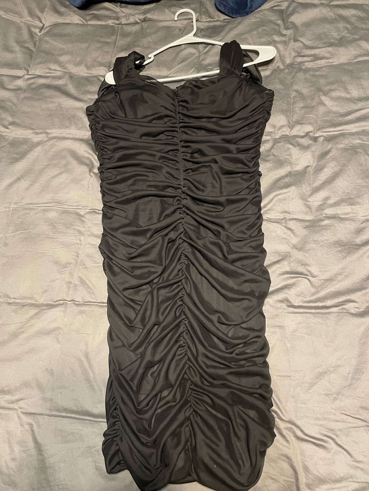 David's Bridal Plus Size 16 Homecoming Black Cocktail Dress on Queenly