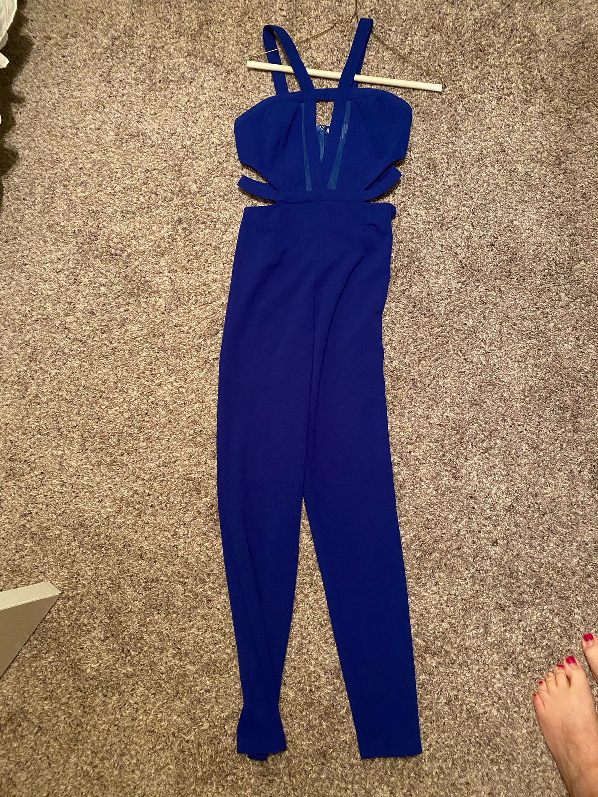 Size 2 Blue Formal Jumpsuit on Queenly