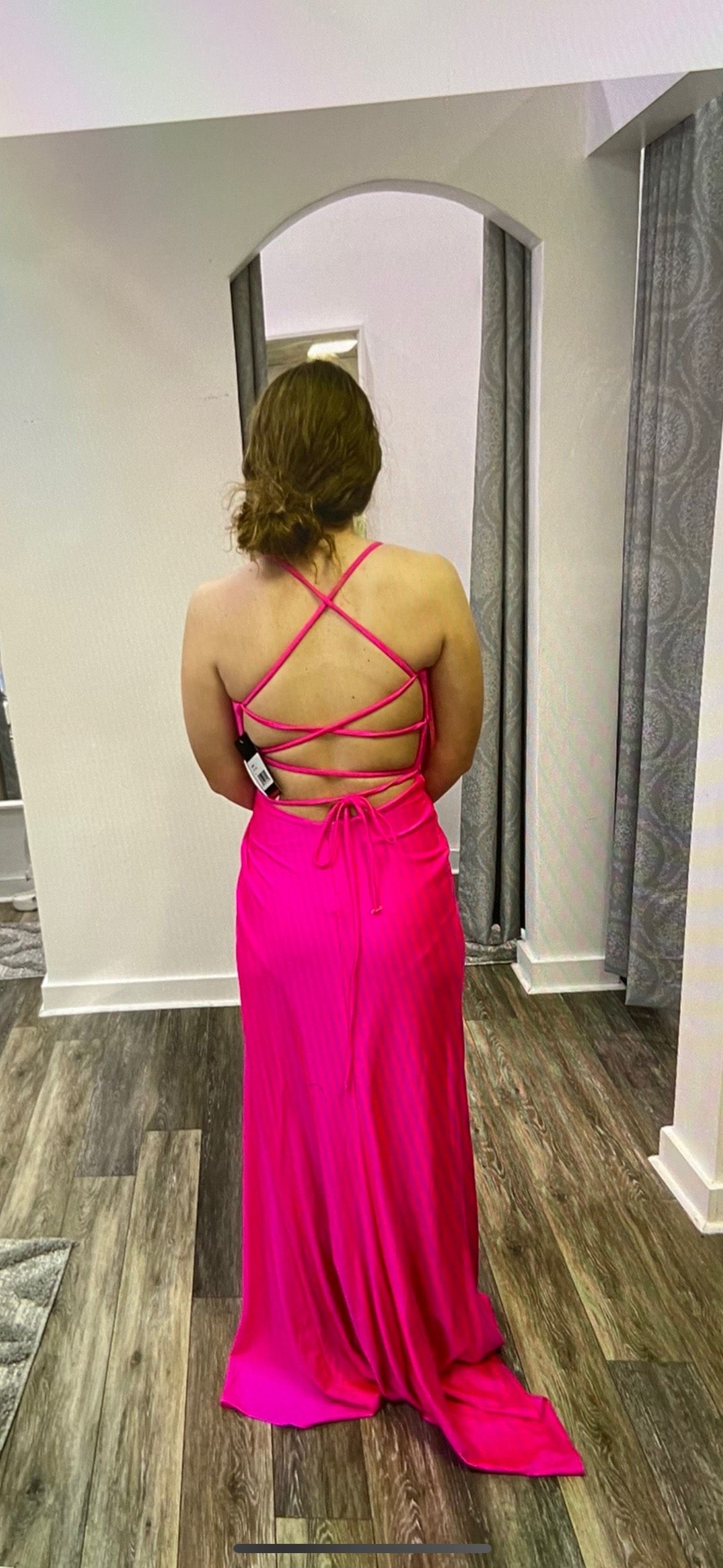La Femme Size 4 Prom Pink Side Slit Dress on Queenly