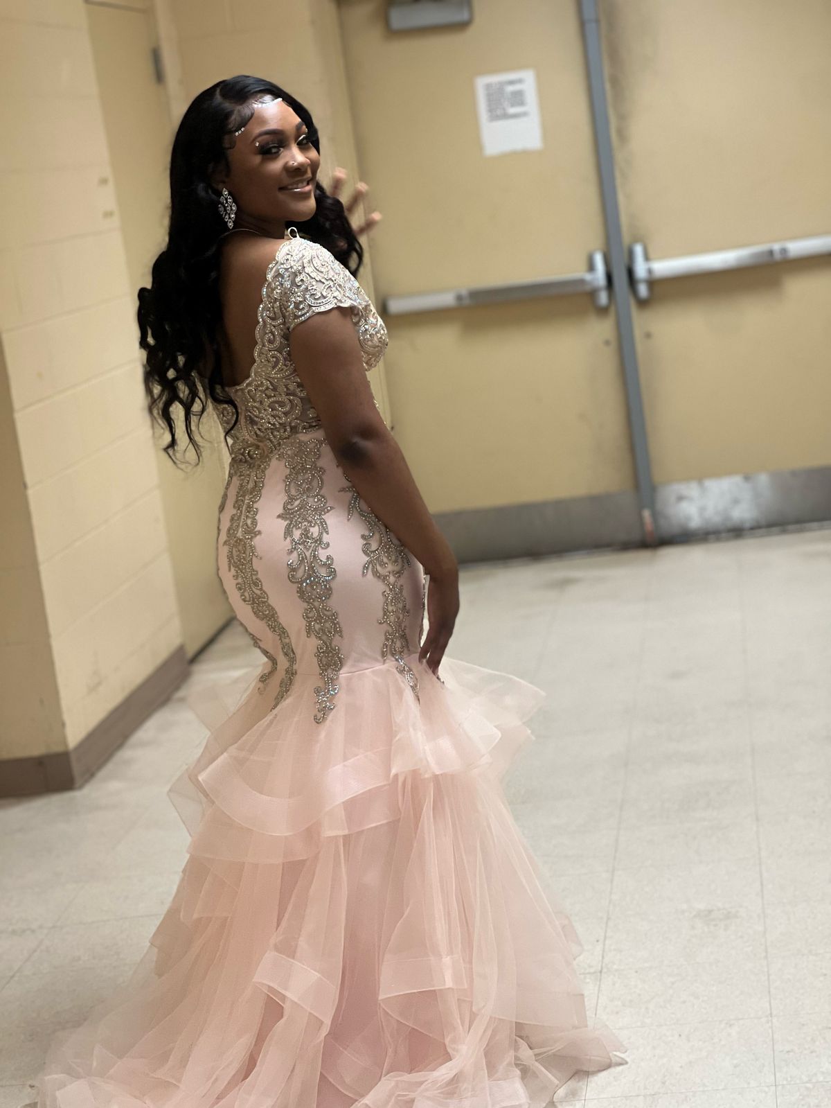 Size 10 Prom Nude Dress With Train on Queenly