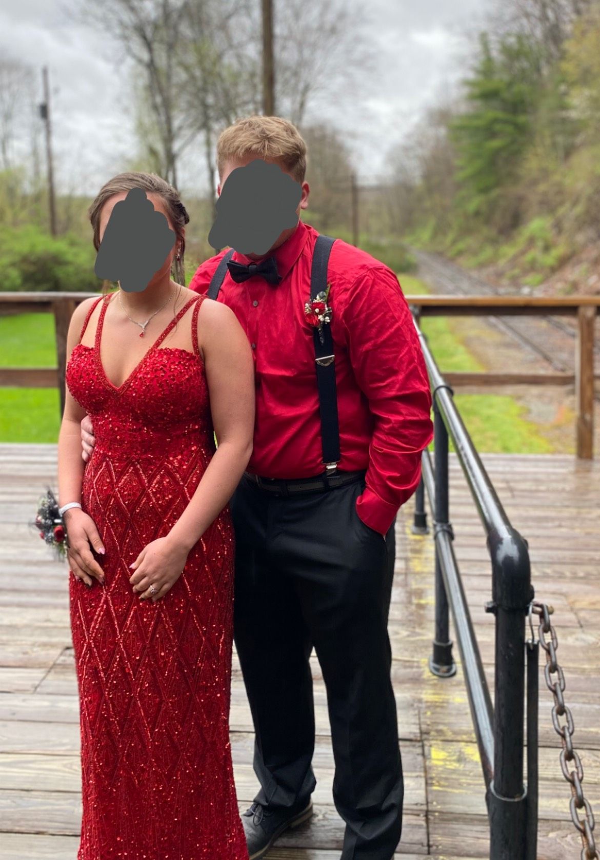 Size 4 Prom Red A-line Dress on Queenly
