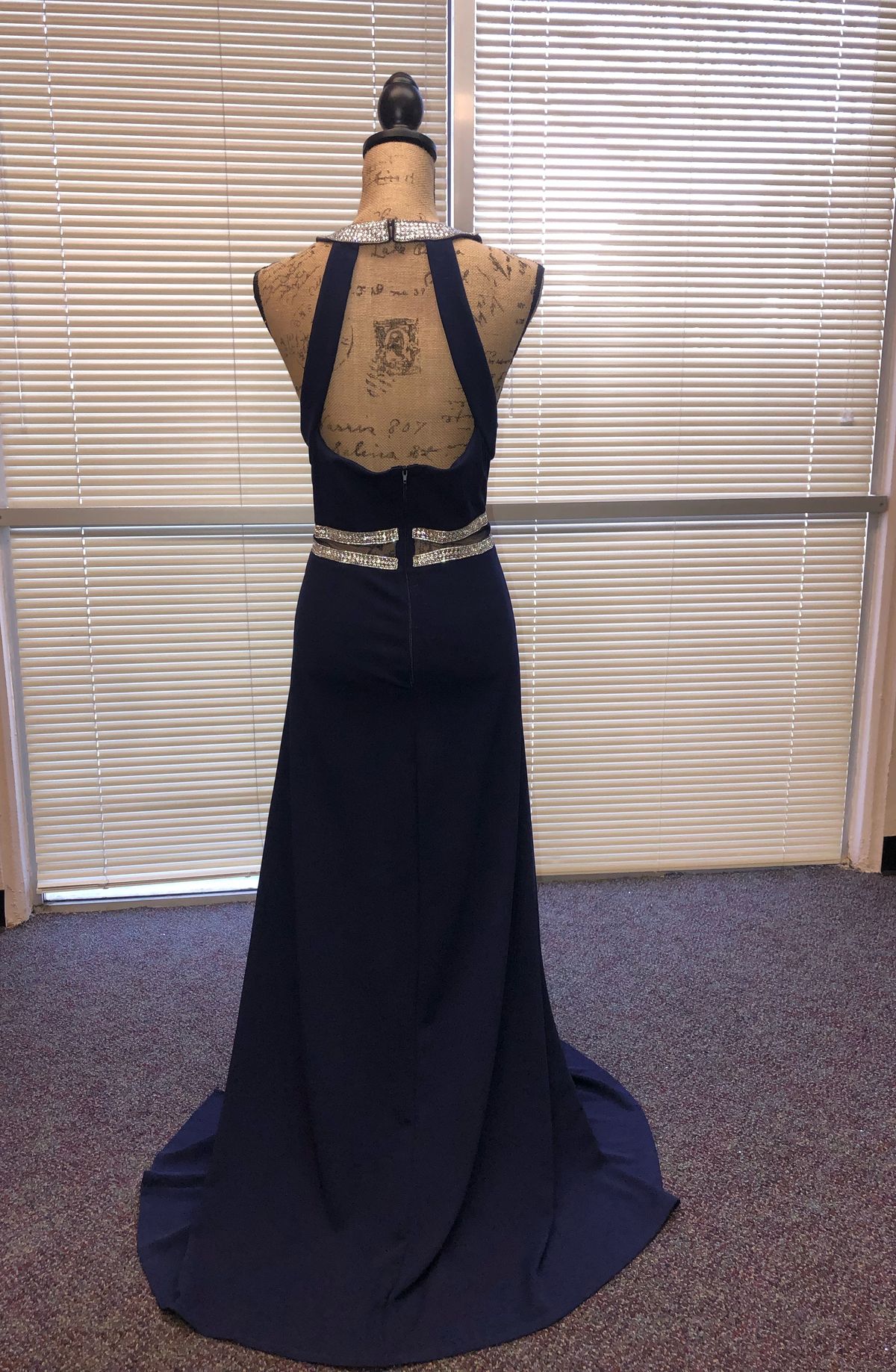 Size XL Prom Navy Blue Floor Length Maxi on Queenly
