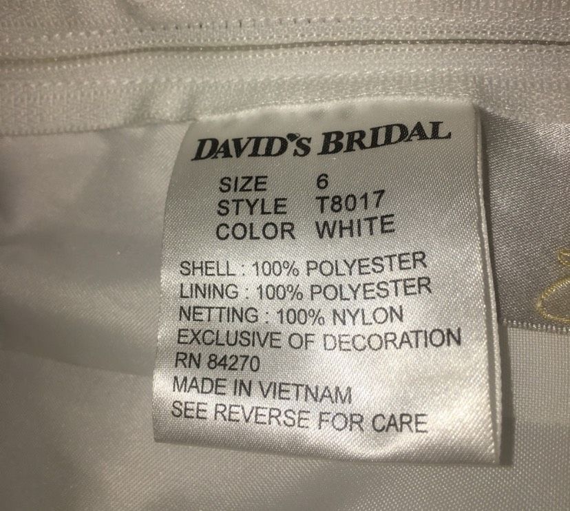 David's Bridal Size 6 Wedding White Dress With Train on Queenly