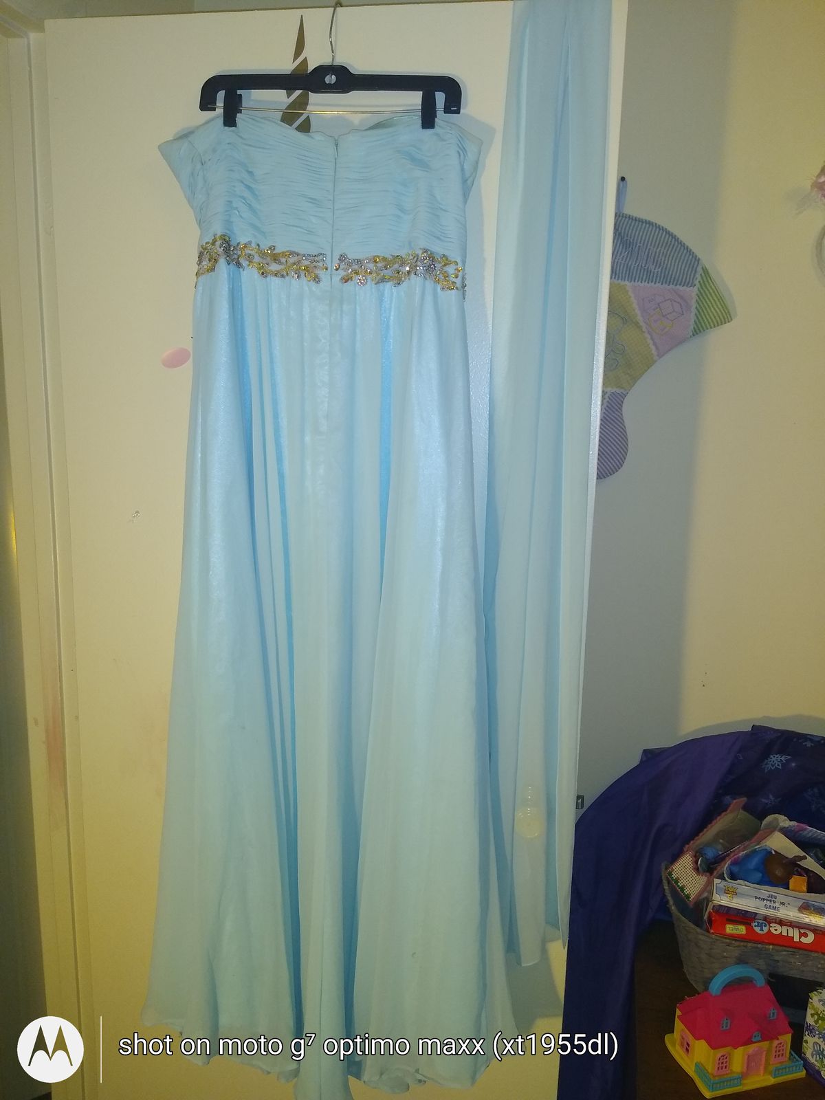 Sherri Hill Plus Size 18 Light Blue Ball Gown on Queenly