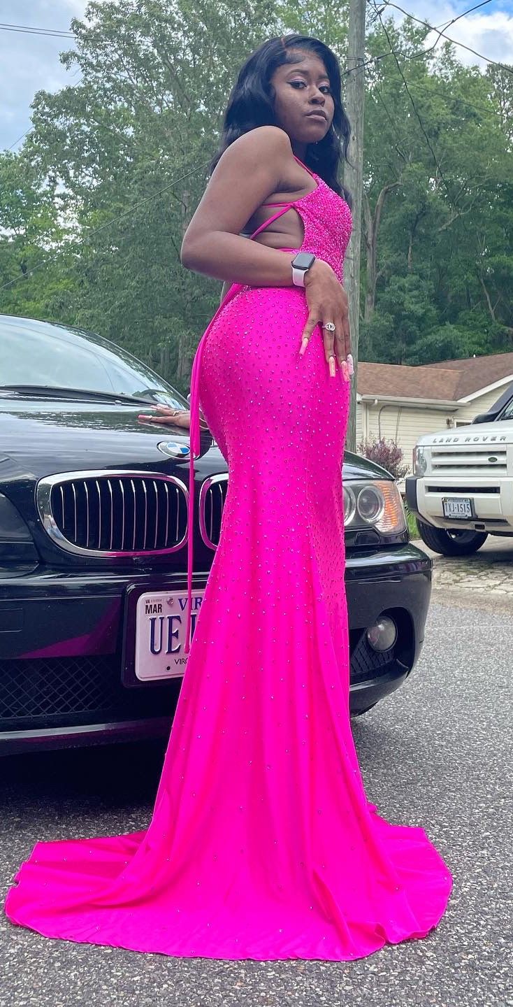Size 2 Prom Pink Mermaid Dress on Queenly