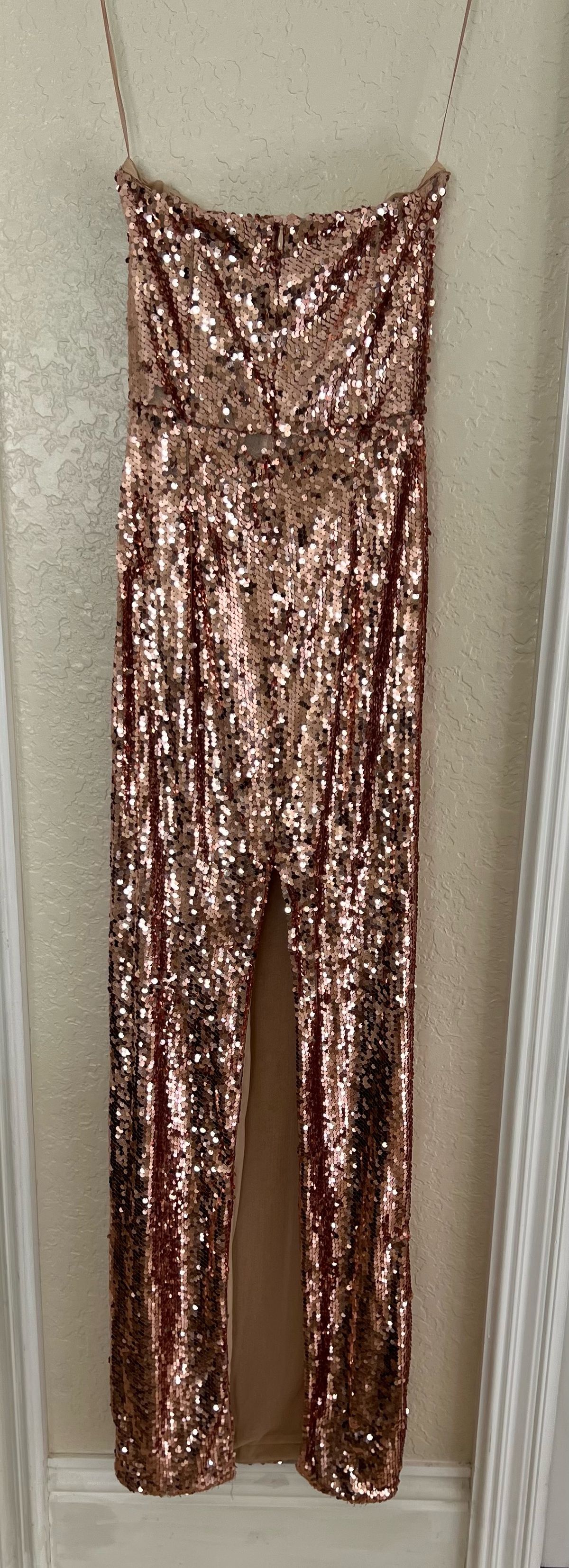 Size XS Nightclub Gold Floor Length Maxi on Queenly