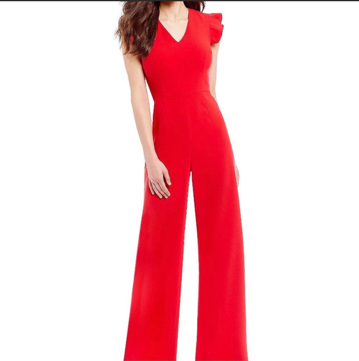Antonio Melani Size 4 Nightclub Red Formal Jumpsuit on Queenly