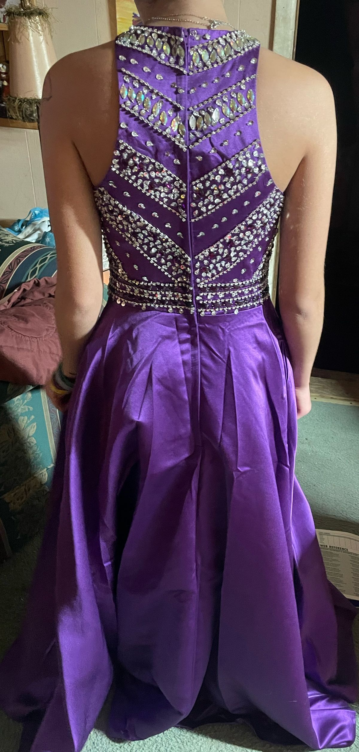 Girls Size 12 Pageant Purple Ball Gown on Queenly