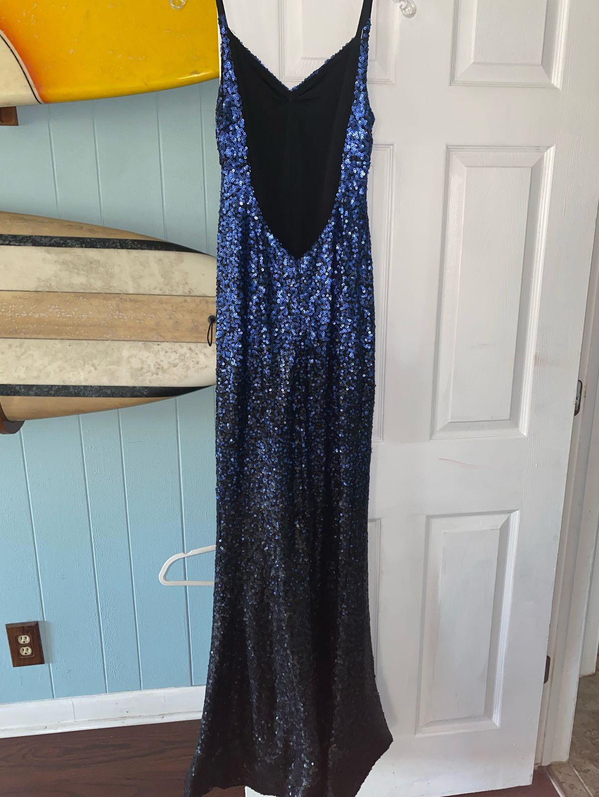 Juan Carlos Size M Prom Blue Floor Length Maxi on Queenly